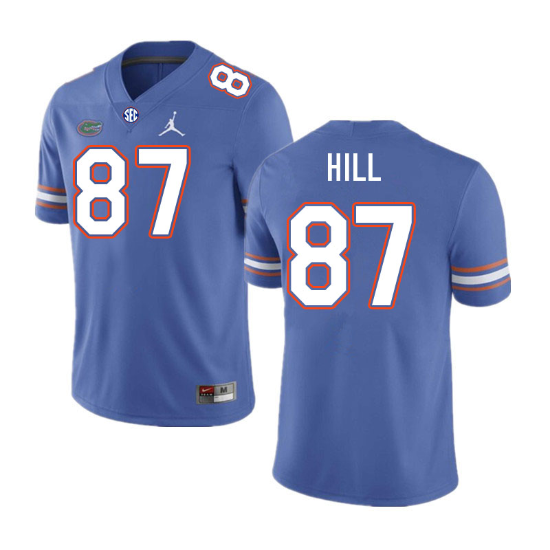 Men #87 Gavin Hill Florida Gators College Football Jerseys Stitched-Royal